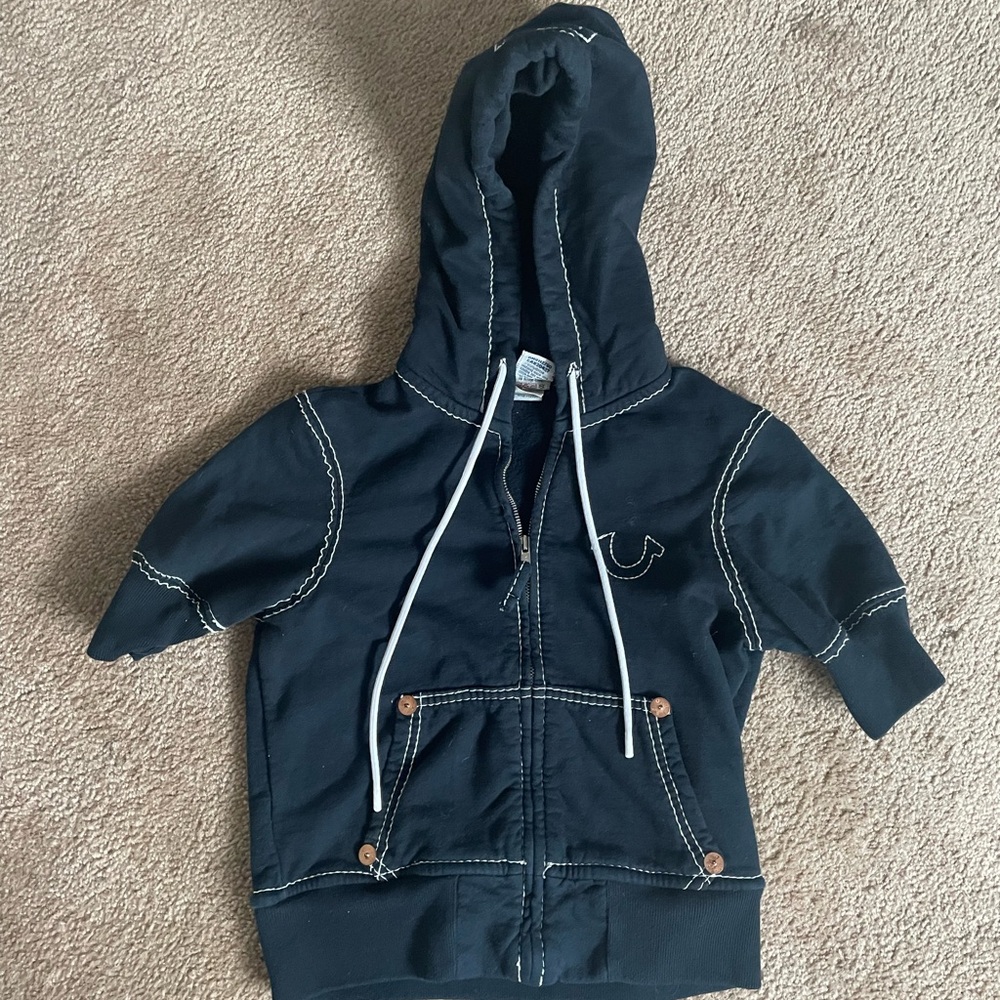 True Religion Black Hoodie for Kids